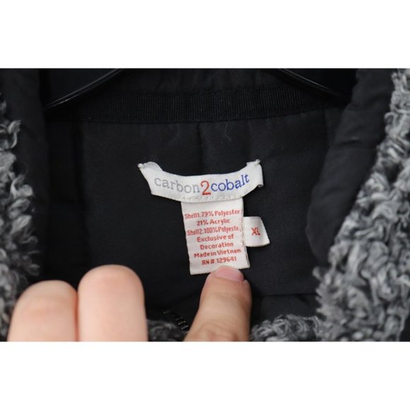 Carbon 2 Cobalt Reversible Vest Mens XL Sherpa Fleece Quilted Full Zip black - Picture 4 of 13